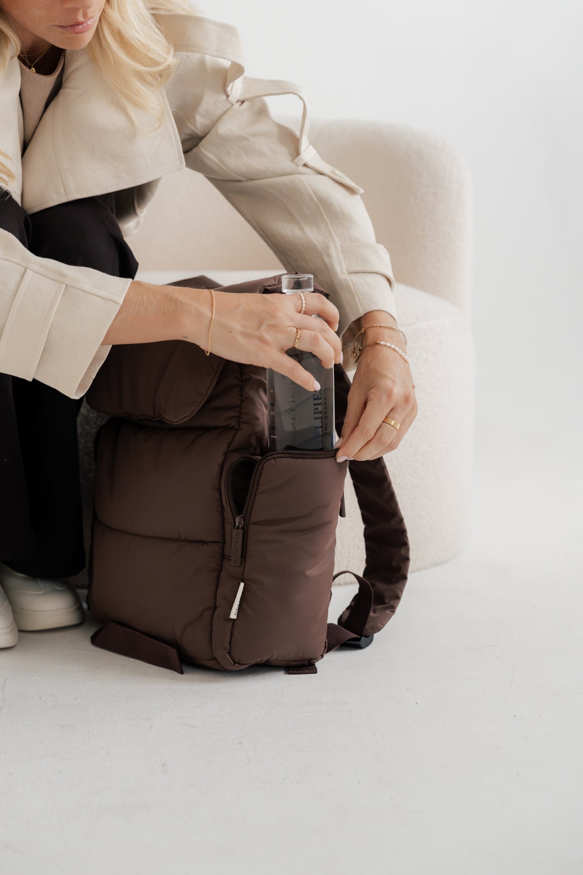 PUFFER BACKPACK BRAUN