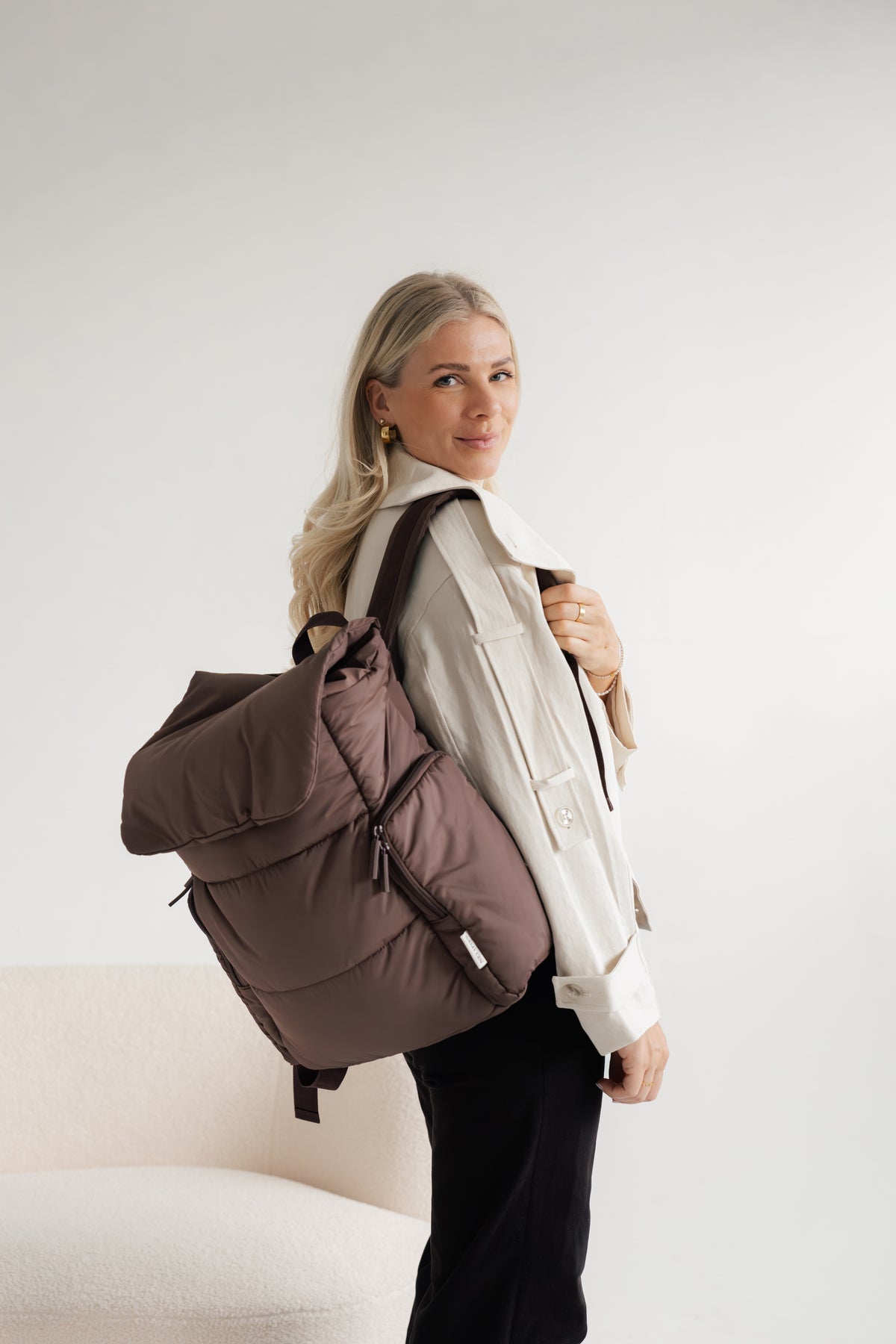 PUFFER BACKPACK BRAUN