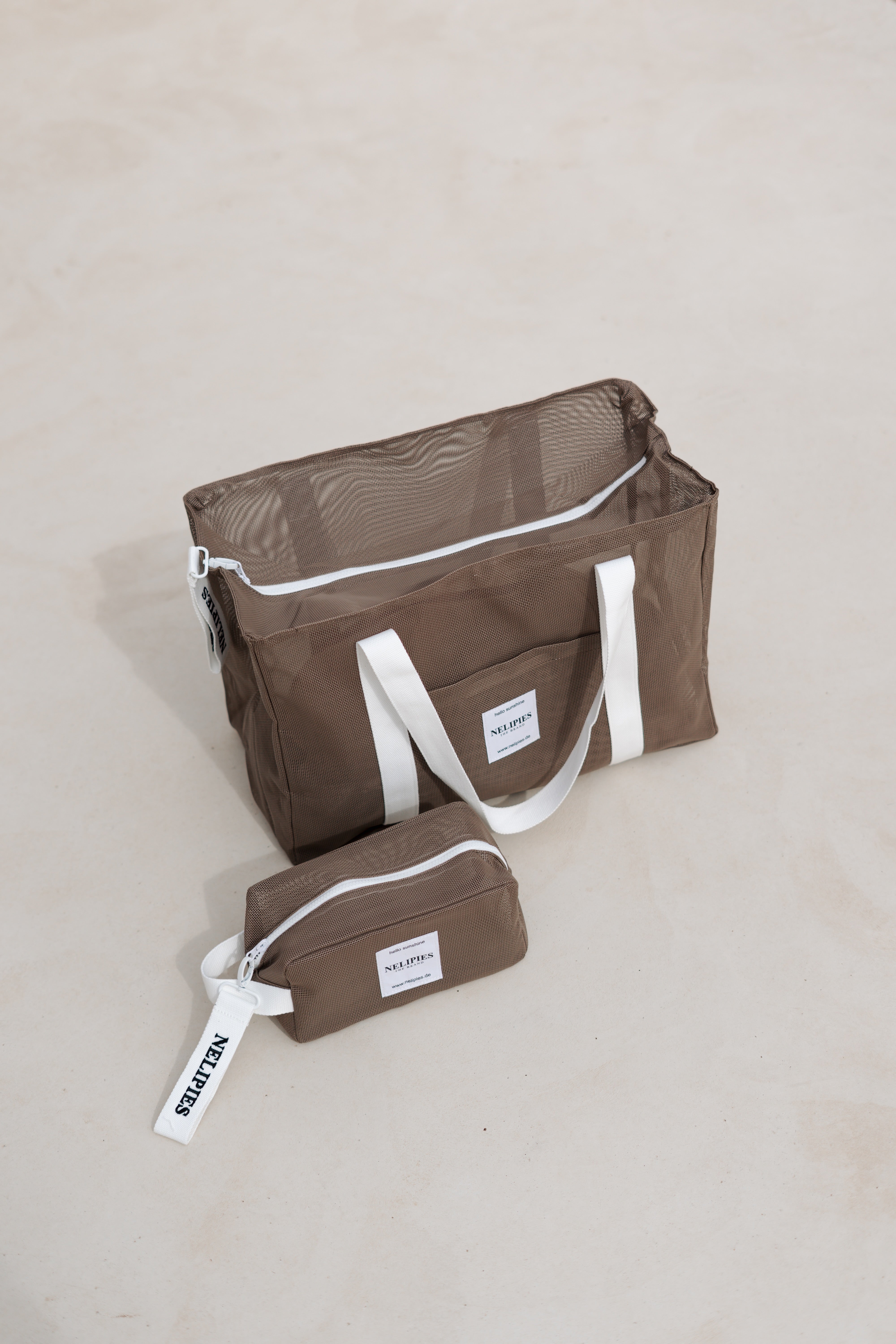 MESH BAG SET CHOCOLATE