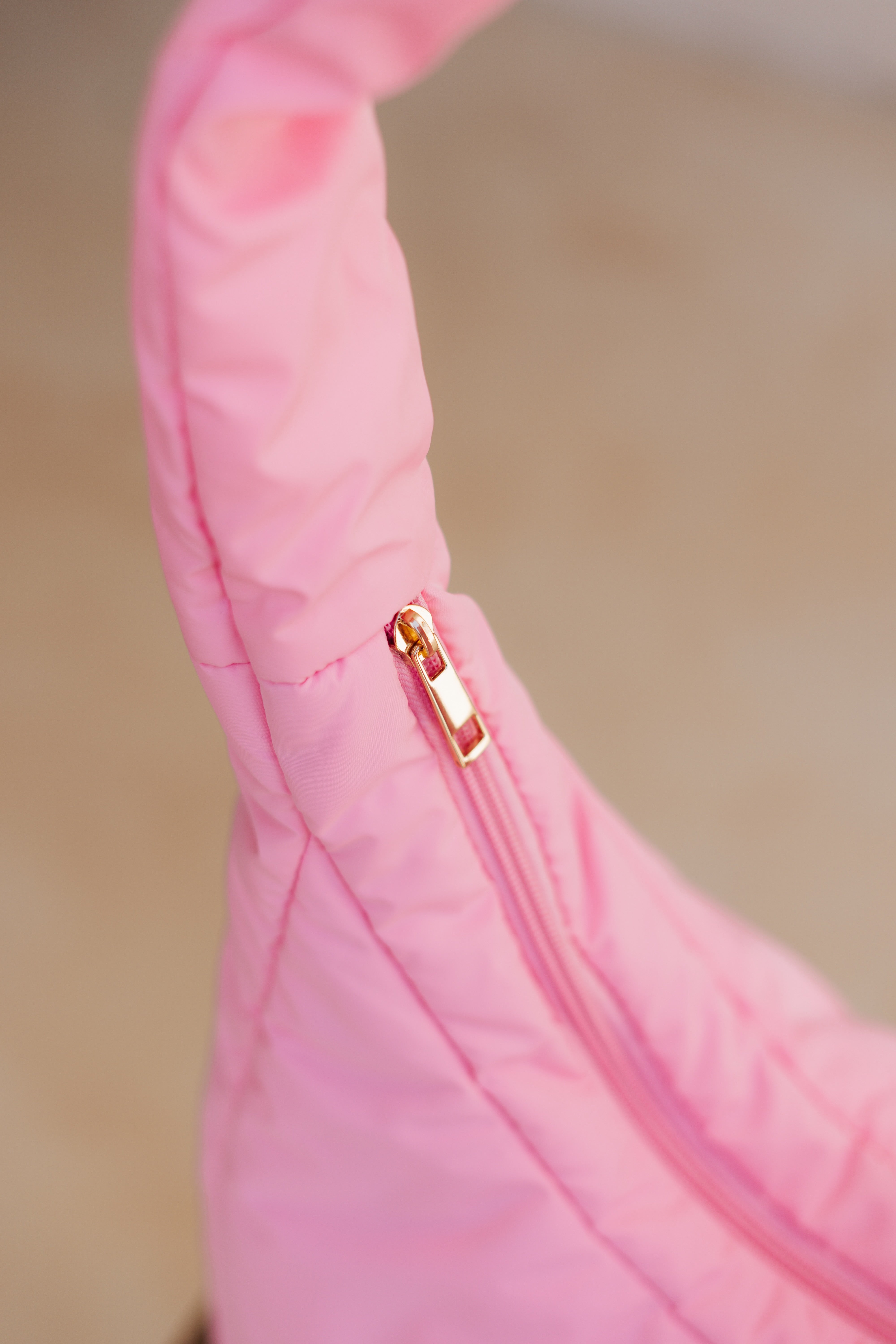 PUFFER HALFMOON BAG PINK
