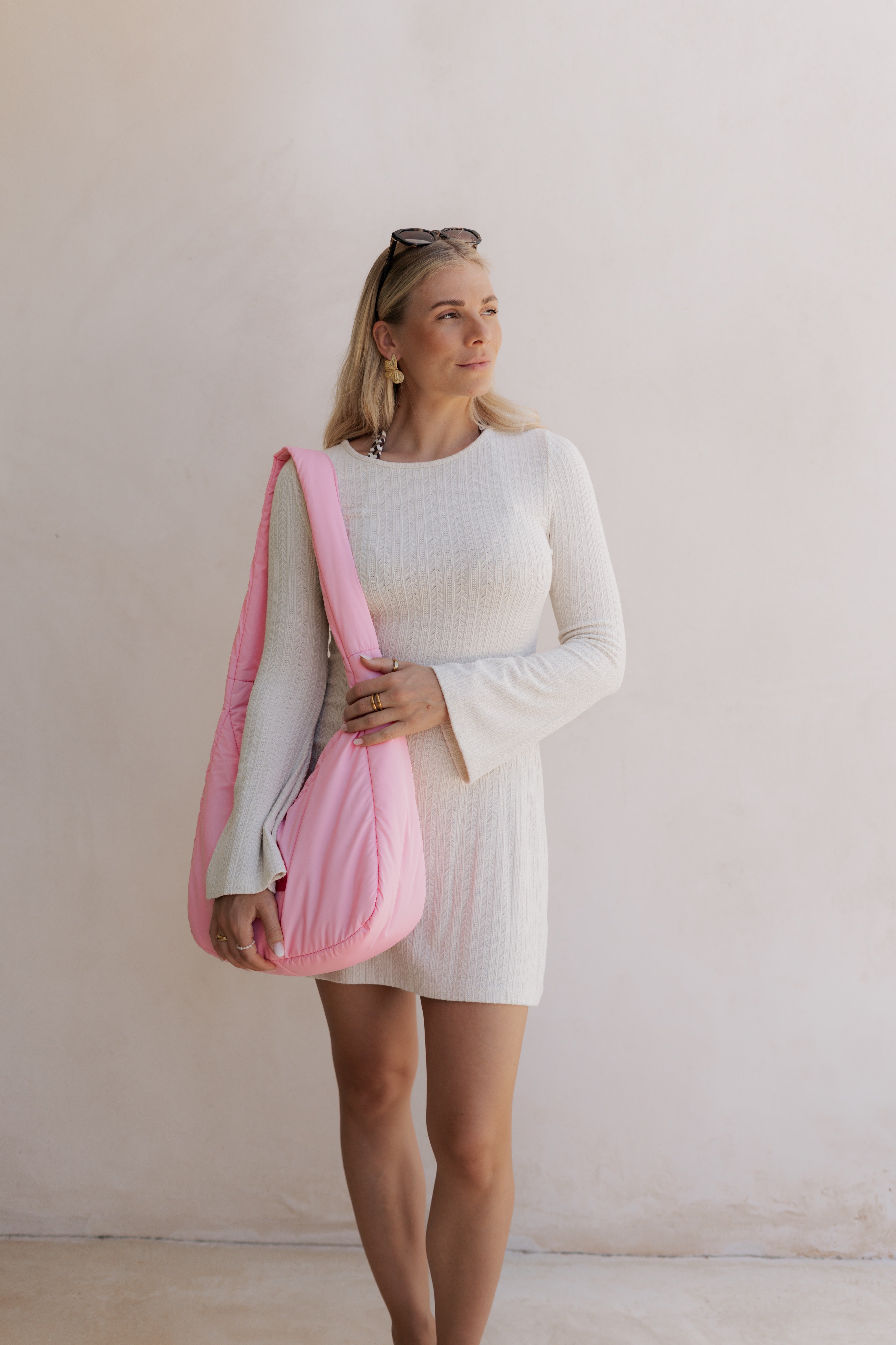 PUFFER HALFMOON BAG PINK