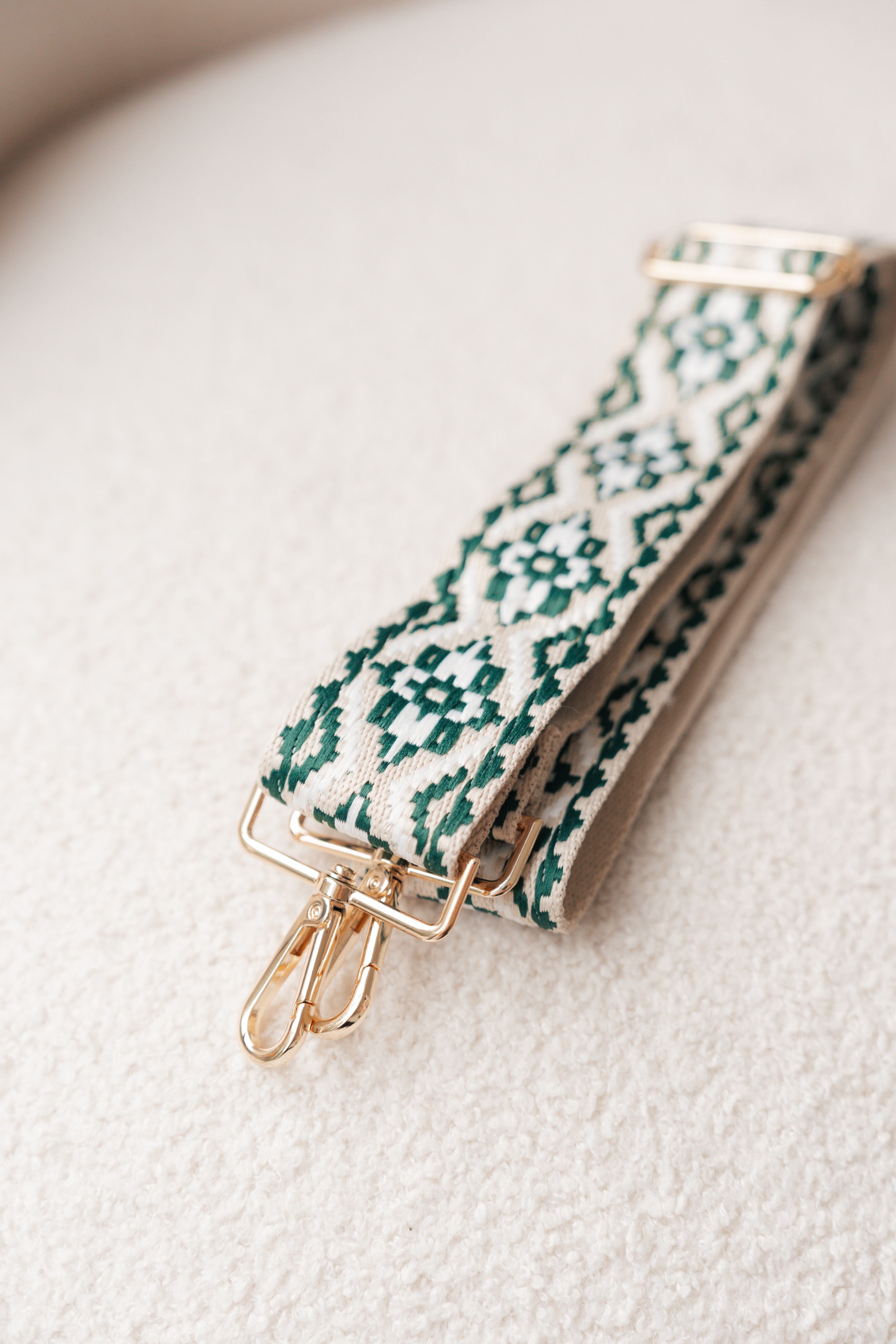 STRAP MUSTER BEIGE/GRÜN