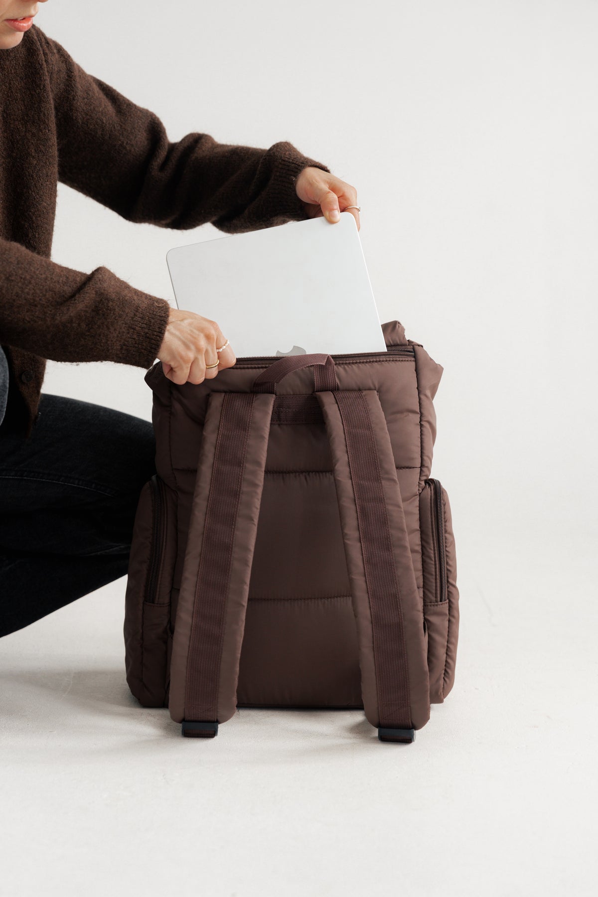 PUFFER BACKPACK BRAUN