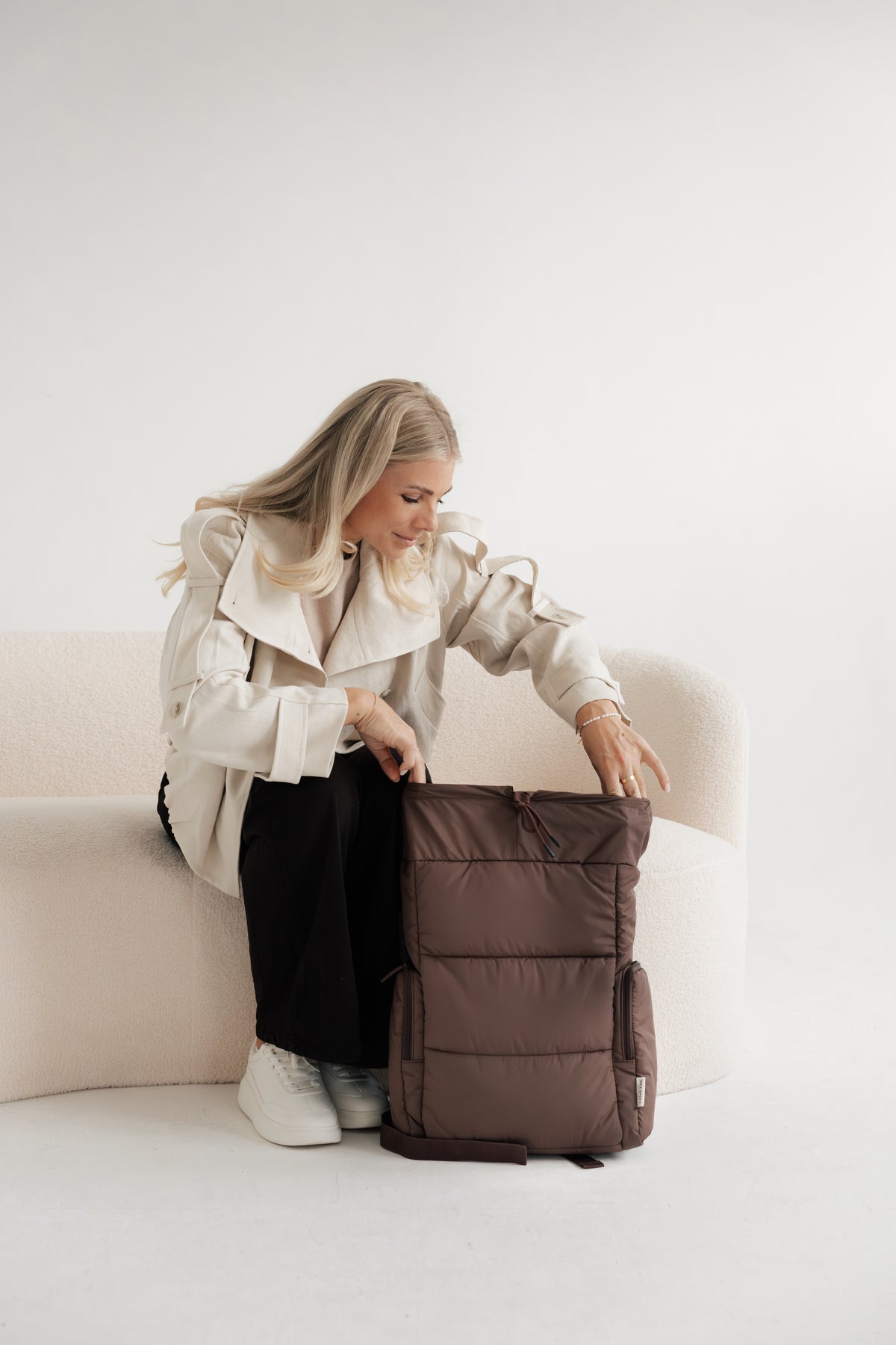 PUFFER BACKPACK BRAUN