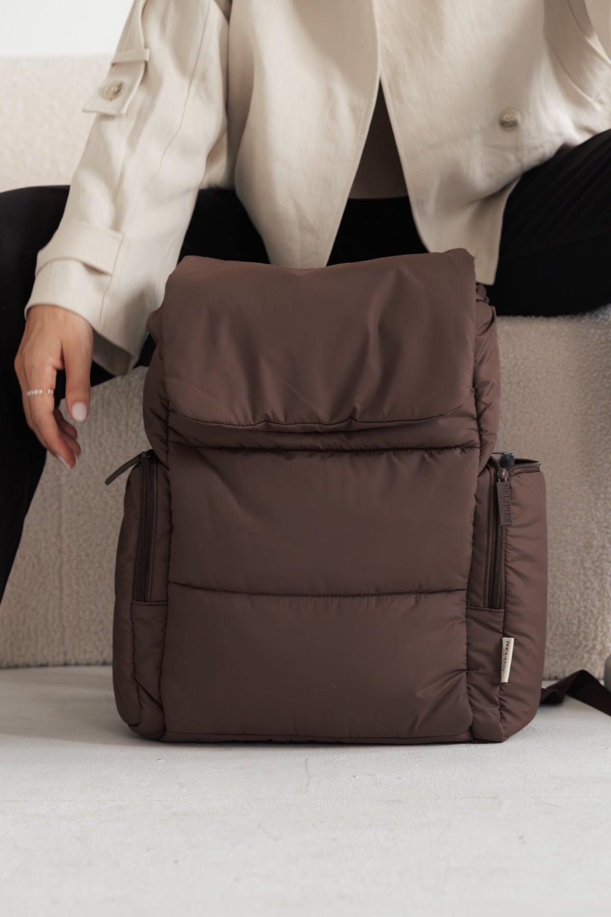 PUFFER BACKPACK BRAUN