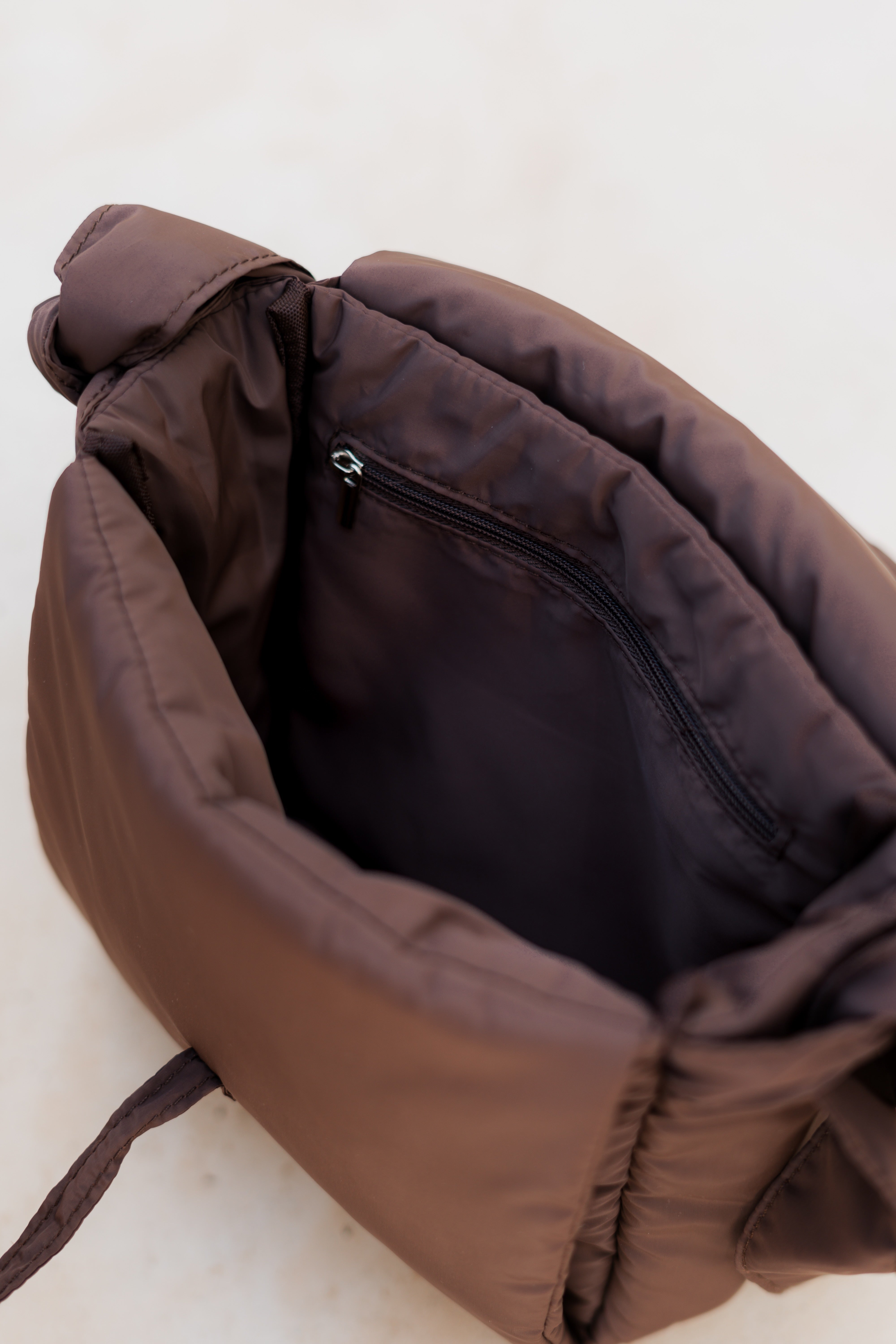 PUFFER BOW BAG BRAUN