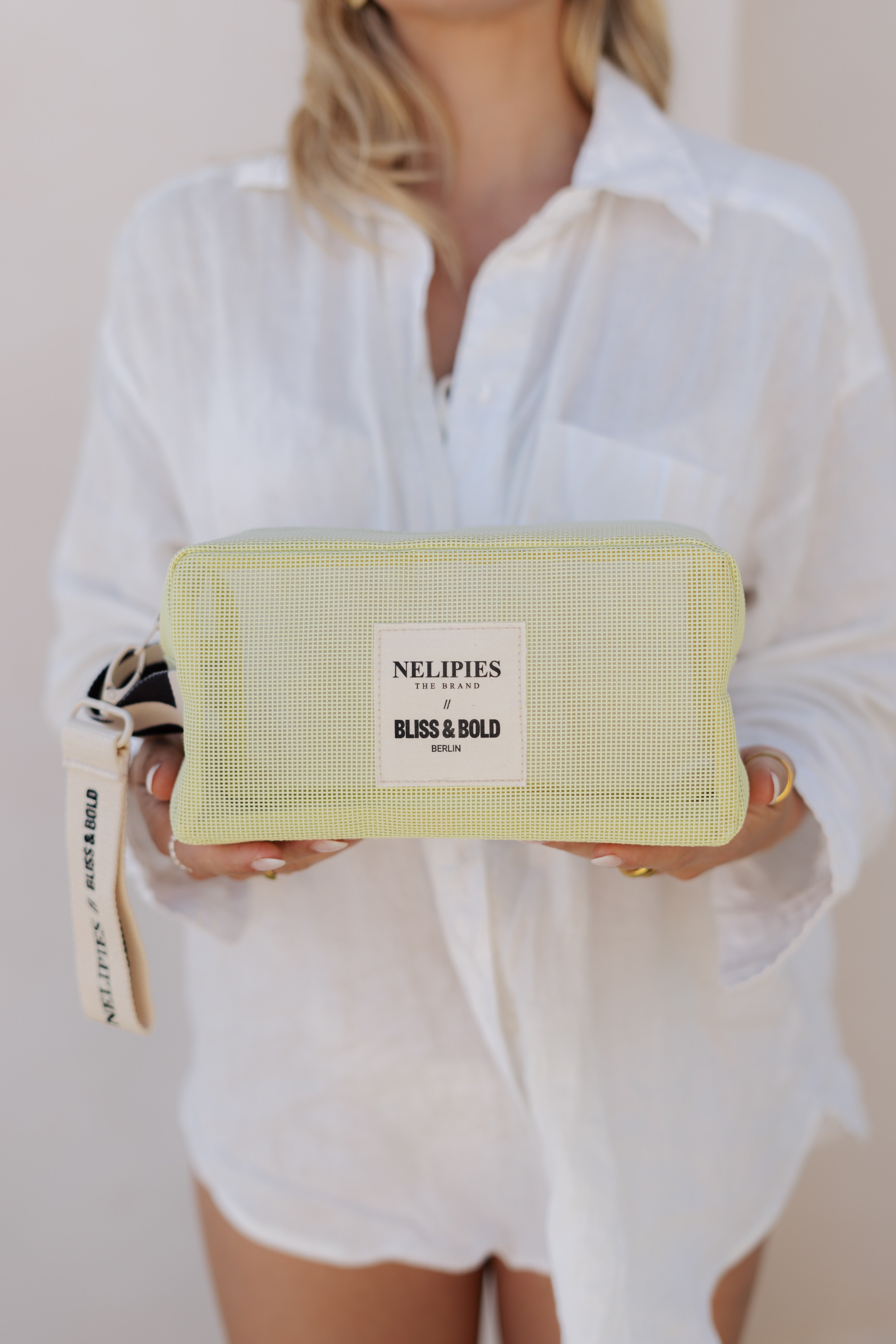 NELIPIES X BLISS & BOLD MESH BAG SET ZEBRA / LEMON-LIME