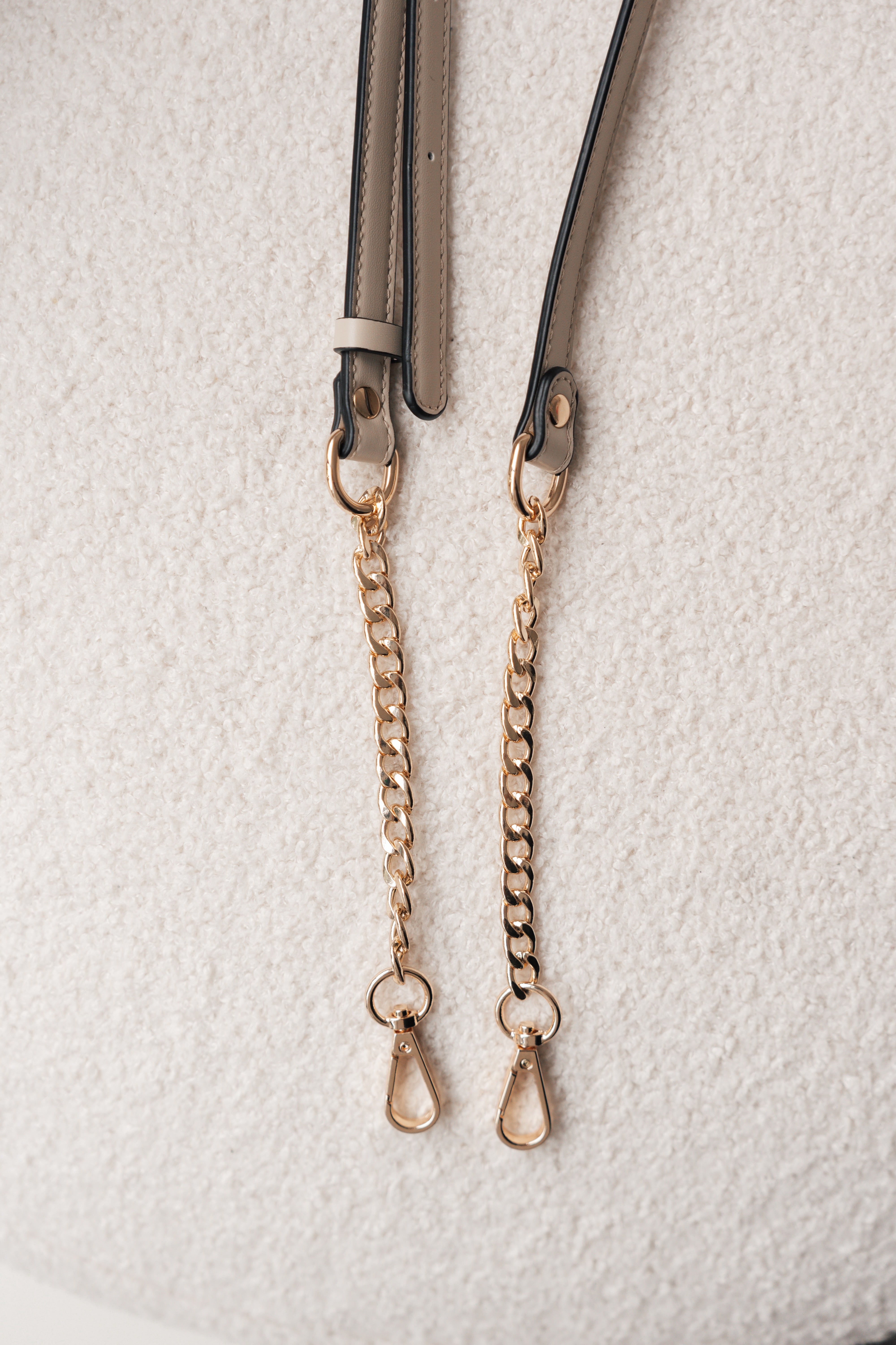 STRAP LEDER BEIGE